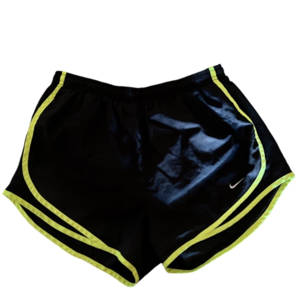 Nike Women's Dry Tempo Shorts Black/Black/Neon Yellow, M - Women's Athletic